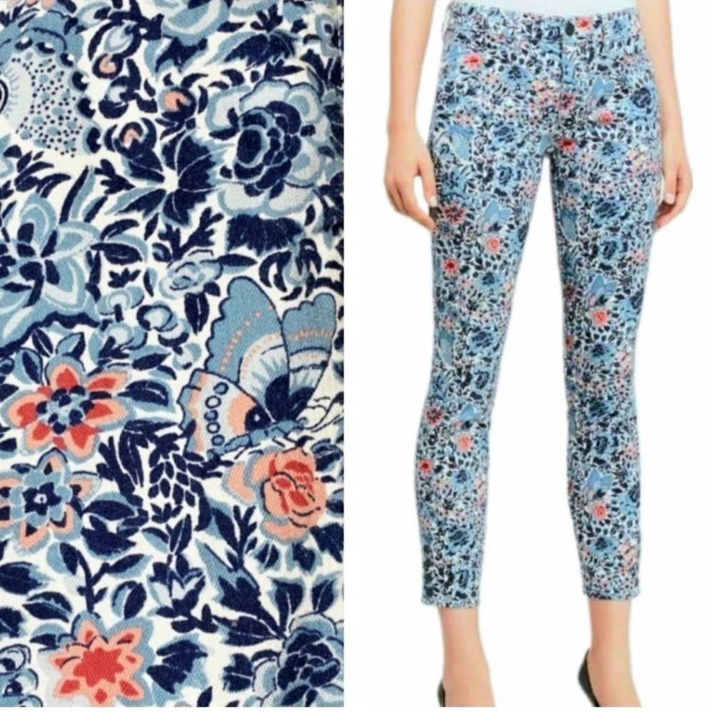 Tory Burch Emmy Ankle Skinny Floral Cropped
